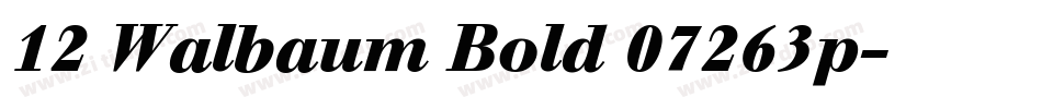 12 Walbaum Bold 07263p字体转换